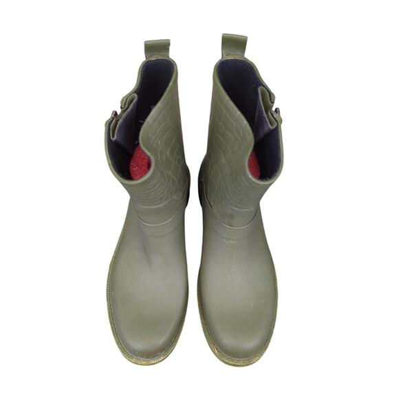 Sam Edelman Keigan Rubber Rain Boots Green Women's Size 8 - Picture 4 of 9